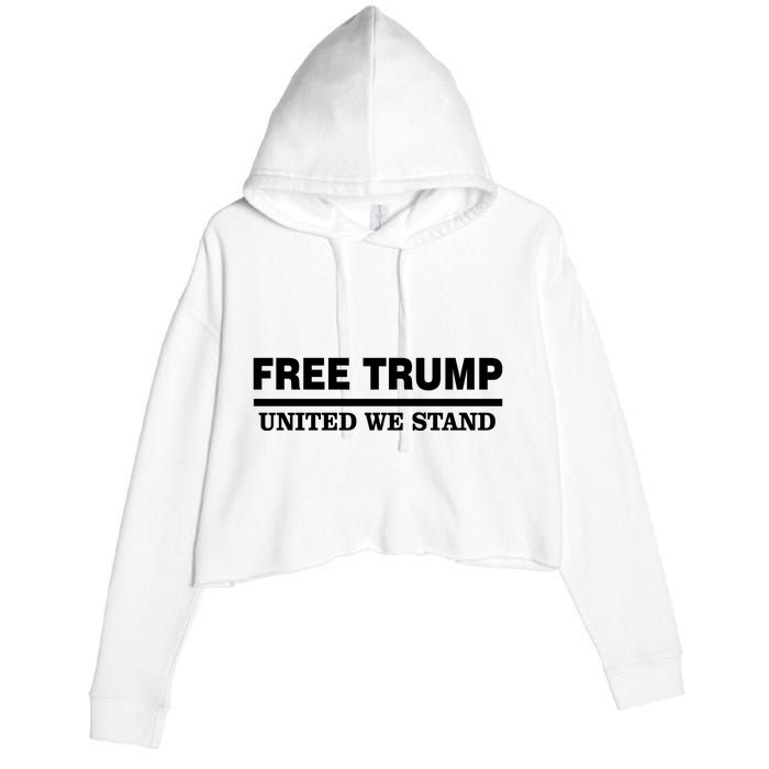 Free Trump United We Stand Crop Fleece Hoodie