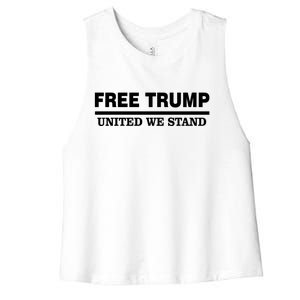 Free Trump United We Stand Women's Racerback Cropped Tank