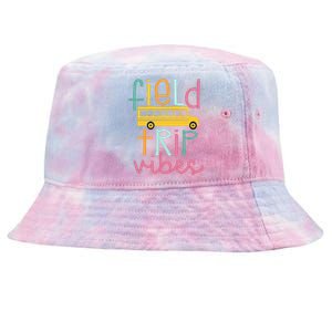 Field Trip Vibes Field Day Teacher Student School Funny Bus Tie-Dyed Bucket Hat