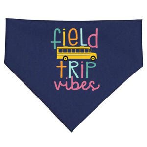 Field Trip Vibes Field Day Teacher Student School Funny Bus USA-Made Doggie Bandana