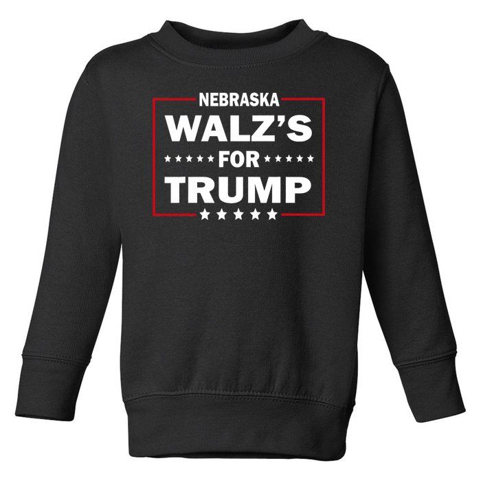 Funny Trump Vance WalzS For Trump Nebraska Toddler Sweatshirt