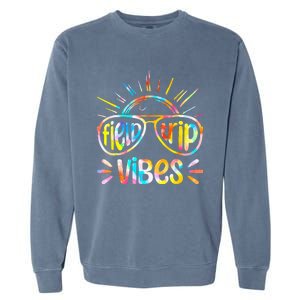 Field Trip Vibes Sunglasses Tie Dye Field Day Teachers Garment-Dyed Sweatshirt