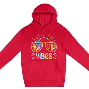 Field Trip Vibes Sunglasses Tie Dye Field Day Teachers Premium Pullover Hoodie