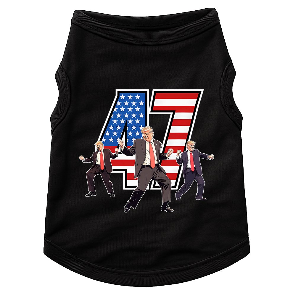 Funny Trump Victory Dance 47th President Dancing Doggie Tank
