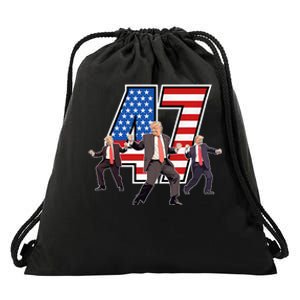 Funny Trump Victory Dance 47th President Dancing Drawstring Bag