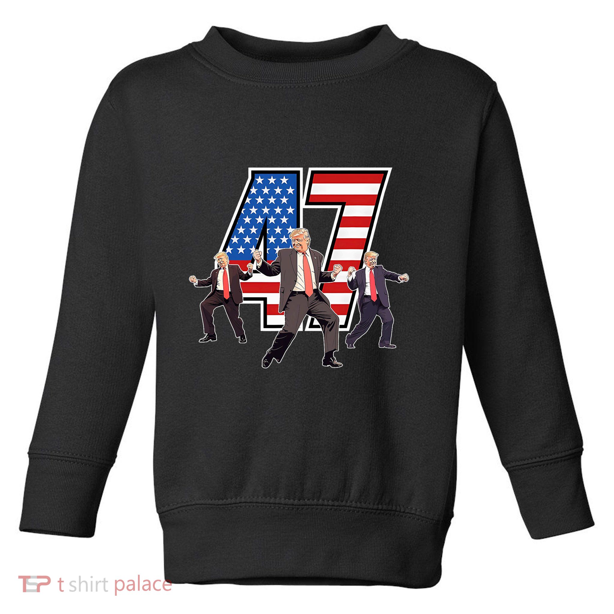 Funny Trump Victory Dance 47th President Dancing Toddler Sweatshirt