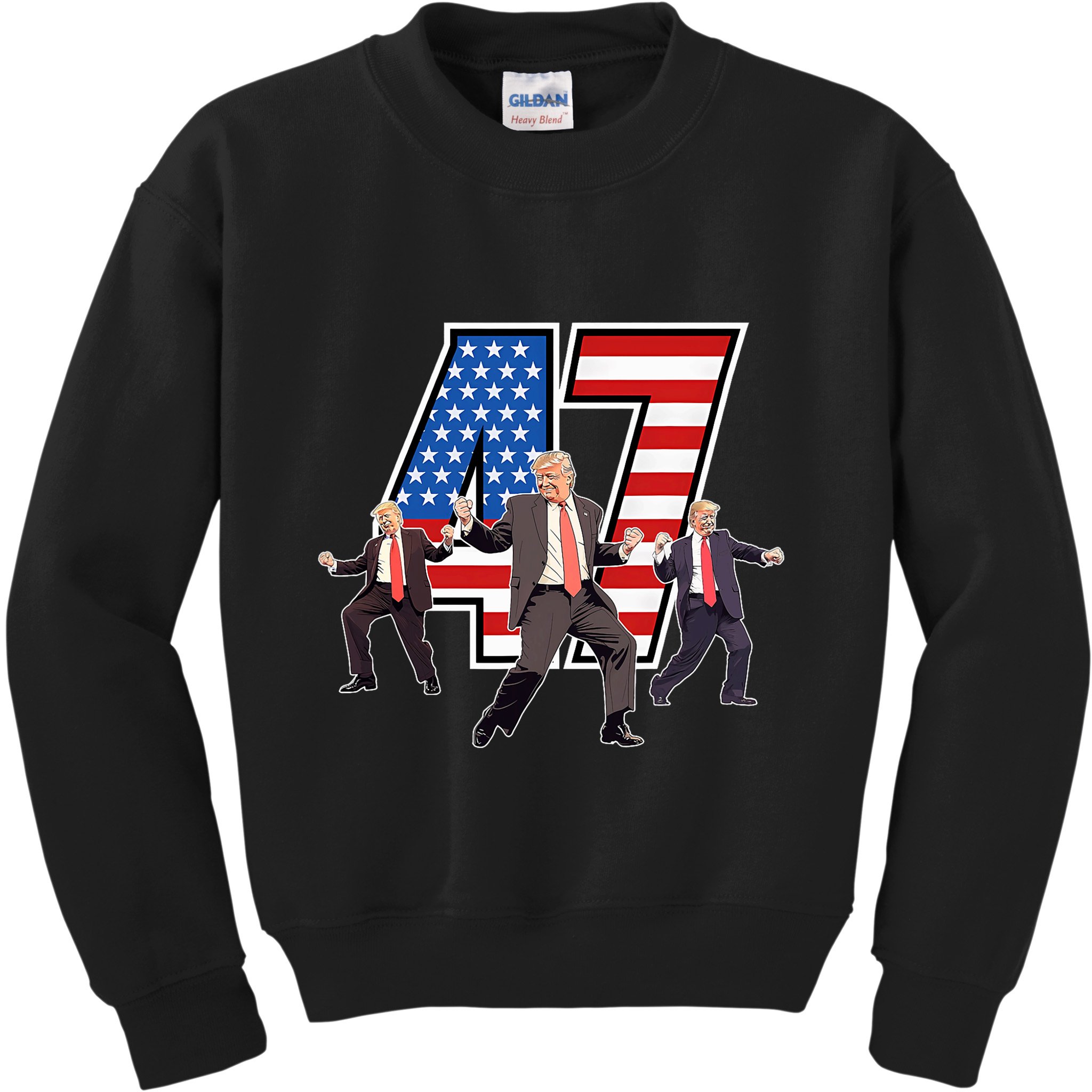 Funny Trump Victory Dance 47th President Dancing Kids Sweatshirt