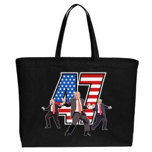 Funny Trump Victory Dance 47th President Dancing Cotton Canvas Jumbo Tote