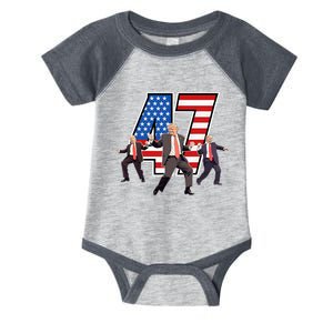 Funny Trump Victory Dance 47th President Dancing Infant Baby Jersey Bodysuit