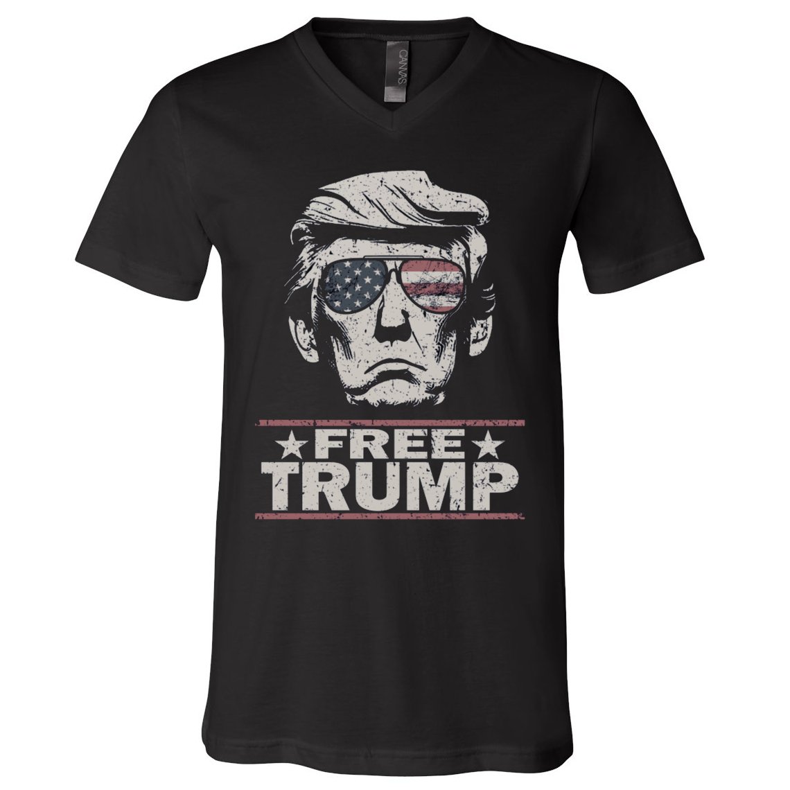 Free Trump Vintage Pro Donald V-Neck T-Shirt
