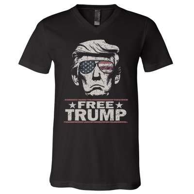 Free Trump Vintage Pro Donald V-Neck T-Shirt