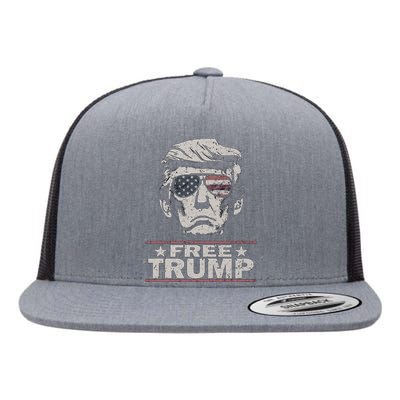 Free Trump Vintage Pro Donald Flat Bill Trucker Hat