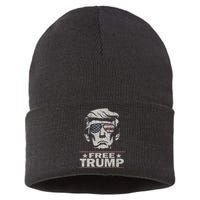 Free Trump Vintage Pro Donald Sustainable Knit Beanie