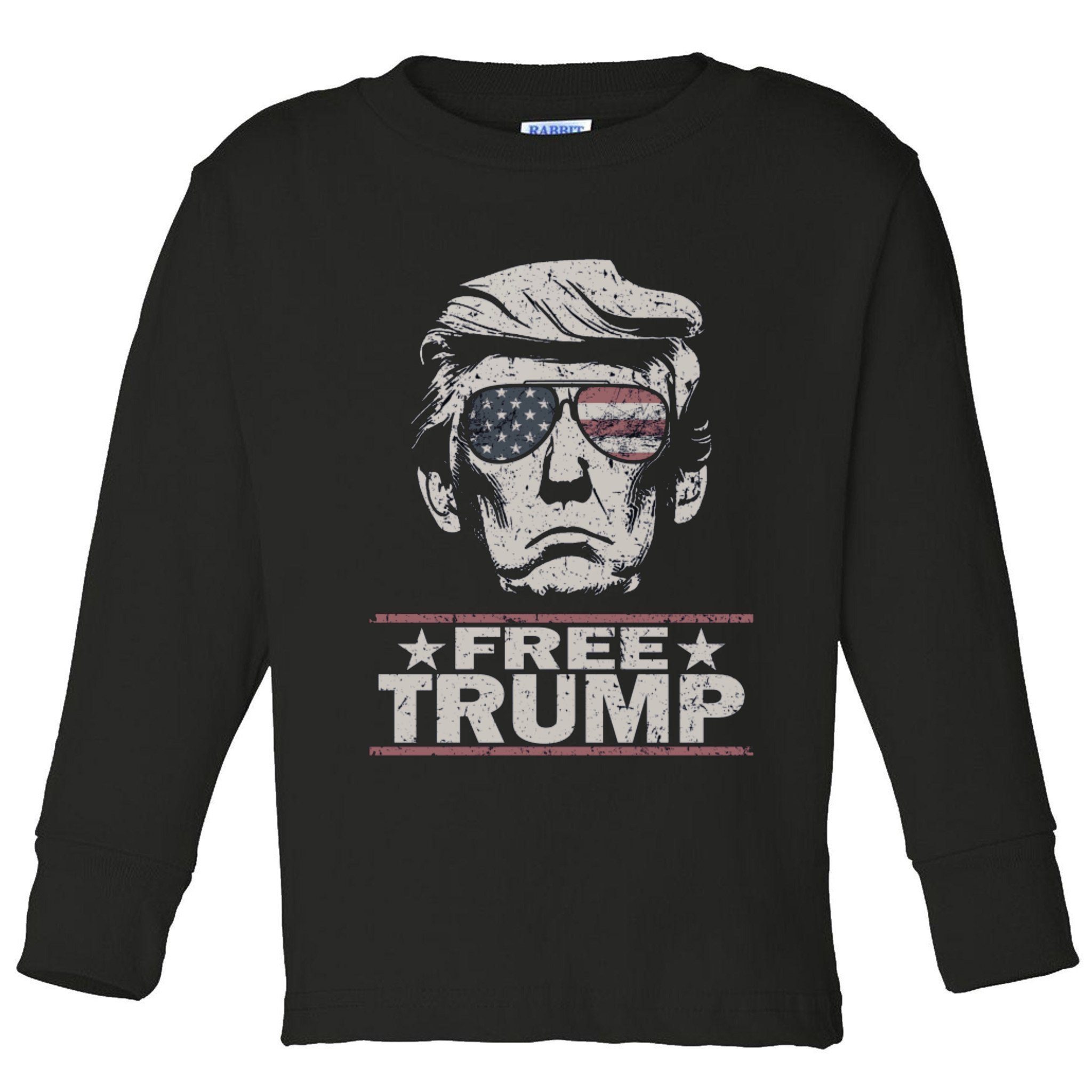 Free Trump Vintage Pro Donald Toddler Long Sleeve Shirt