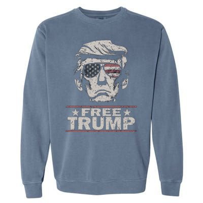 Free Trump Vintage Pro Donald Garment-Dyed Sweatshirt