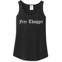 Free Thugger Viral Meme Hip Hop Music Funny Joke Urban Slang Ladies Essential Tank