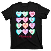 Funny Teacher Valentines Day Teach Heart Candy T-Shirt