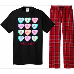 Funny Teacher Valentines Day Teach Heart Candy Pajama Set