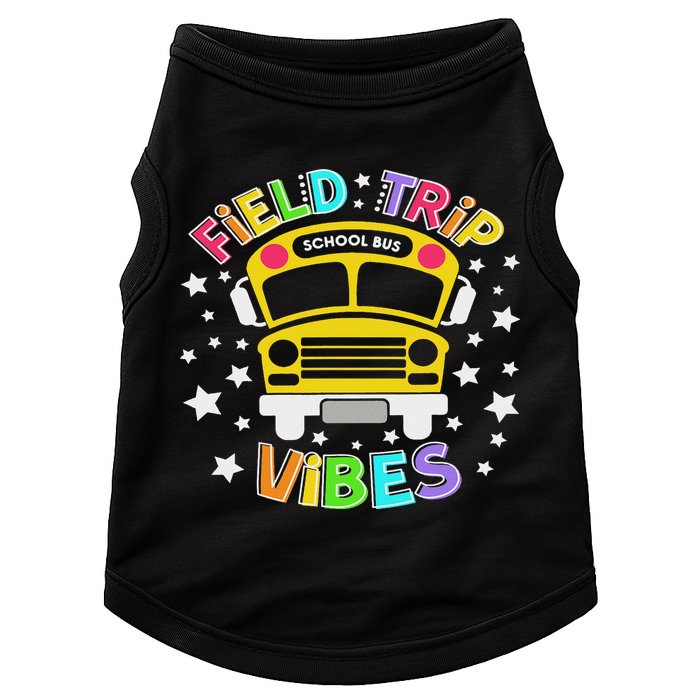 Field Trip Vibes Field Day School Bus Yellow Teacher Student Doggie Tank
