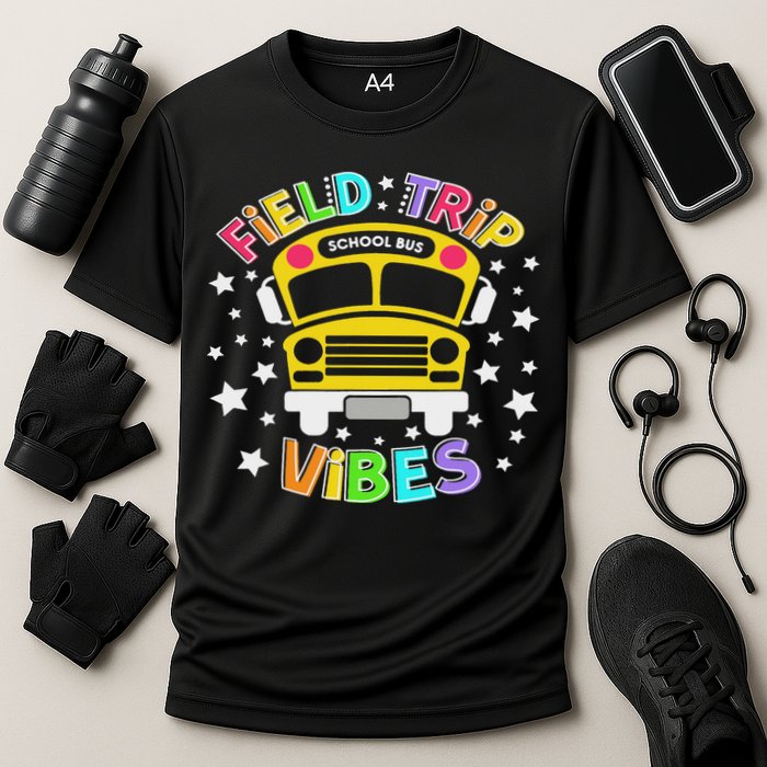 Field Trip Vibes Field Day School Bus Yellow Teacher Student Performance Shirt