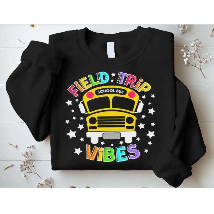 Field Trip Vibes Field Day School Bus Yellow Teacher Student Sweatshirt