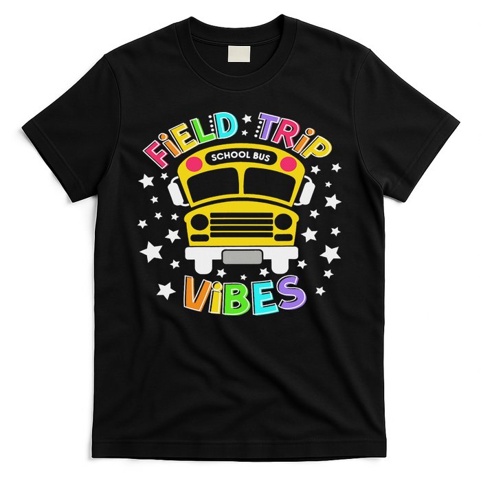 Field Trip Vibes Field Day School Bus Yellow Teacher Student T-Shirt