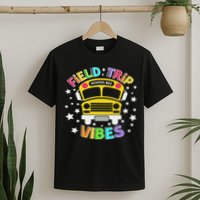 Field Trip Vibes Field Day School Bus Yellow Teacher Student T-Shirt