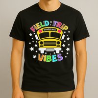 Field Trip Vibes Field Day School Bus Yellow Teacher Student T-Shirt