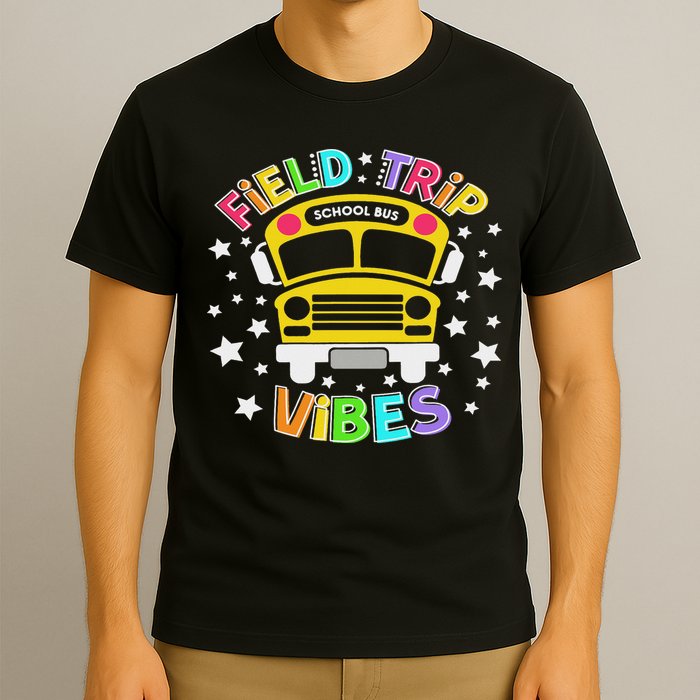 Field Trip Vibes Field Day School Bus Yellow Teacher Student T-Shirt