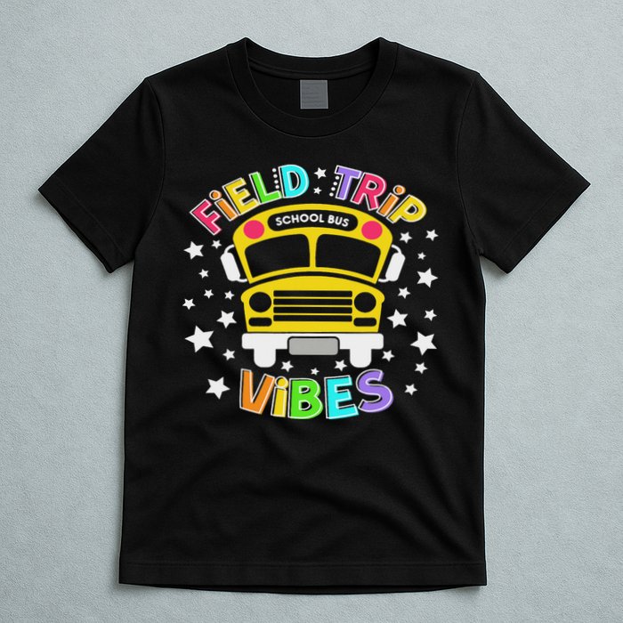 Field Trip Vibes Field Day School Bus Yellow Teacher Student T-Shirt