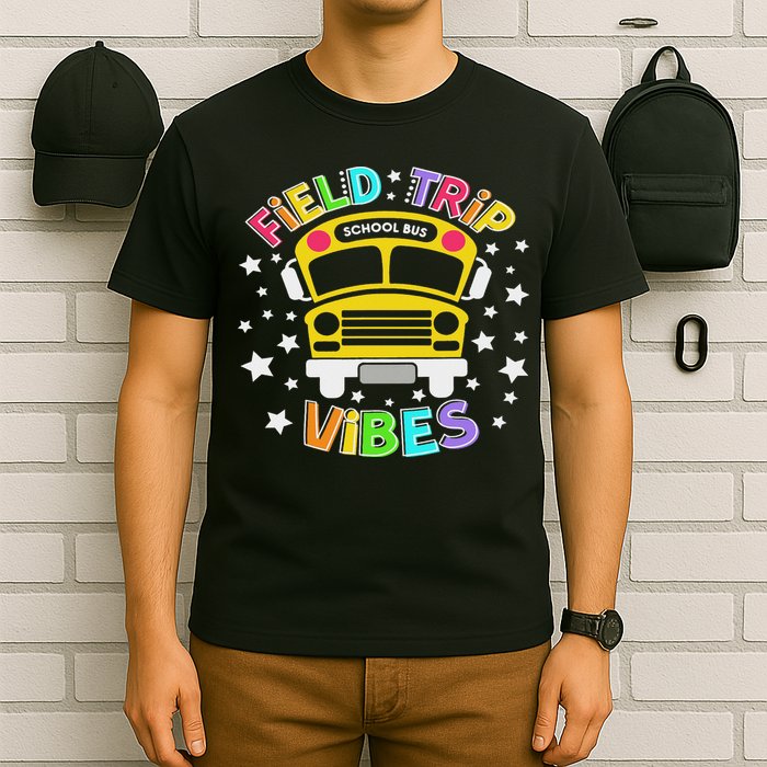 Field Trip Vibes Field Day School Bus Yellow Teacher Student T-Shirt