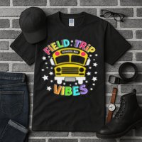Field Trip Vibes Field Day School Bus Yellow Teacher Student Tall T-Shirt