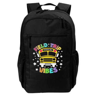 Field Trip Vibes Field Day School Bus Yellow Teacher Student Daily Commute Backpack