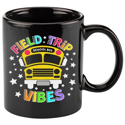 Field Trip Vibes Field Day School Bus Yellow Teacher Student 11oz C Handle Ceramic Mug