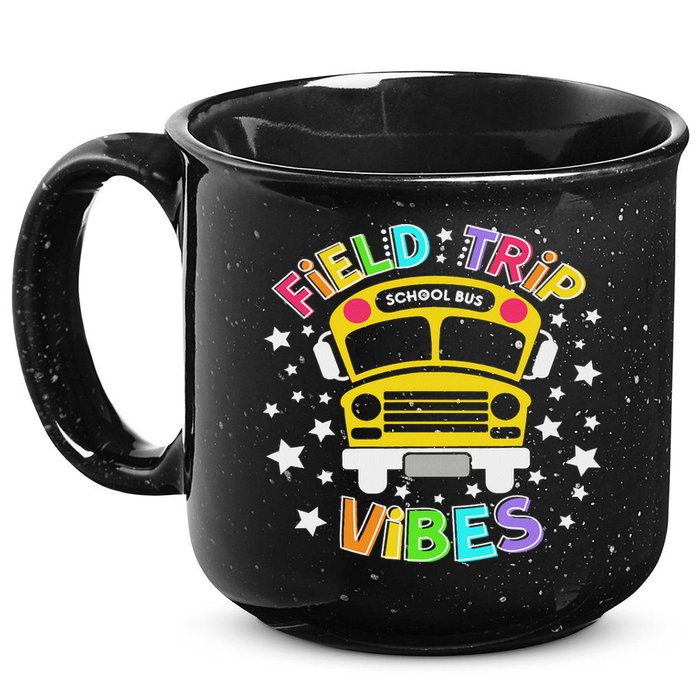 Field Trip Vibes Field Day School Bus Yellow Teacher Student 15oz Campfire Ceramic Mug