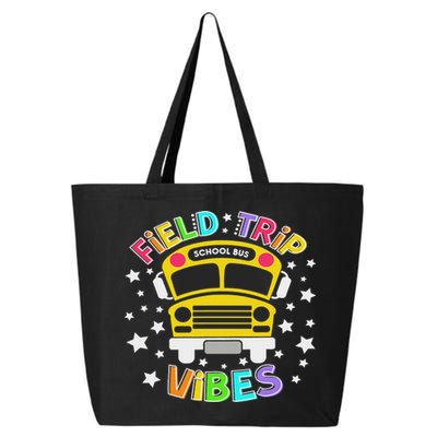 Field Trip Vibes Field Day School Bus Yellow Teacher Student 25L Jumbo Tote
