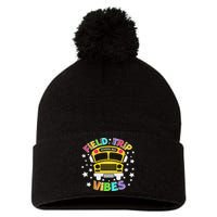 Field Trip Vibes Field Day School Bus Yellow Teacher Student Pom Pom 12in Knit Beanie