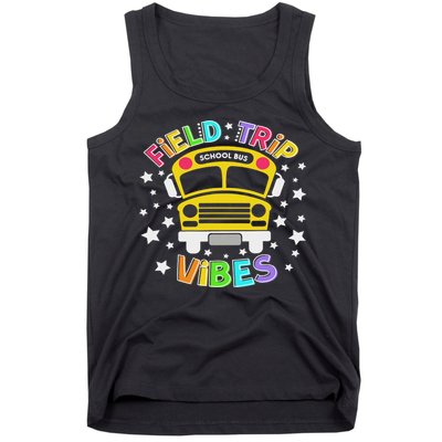 Field Trip Vibes Field Day School Bus Yellow Teacher Student Tank Top
