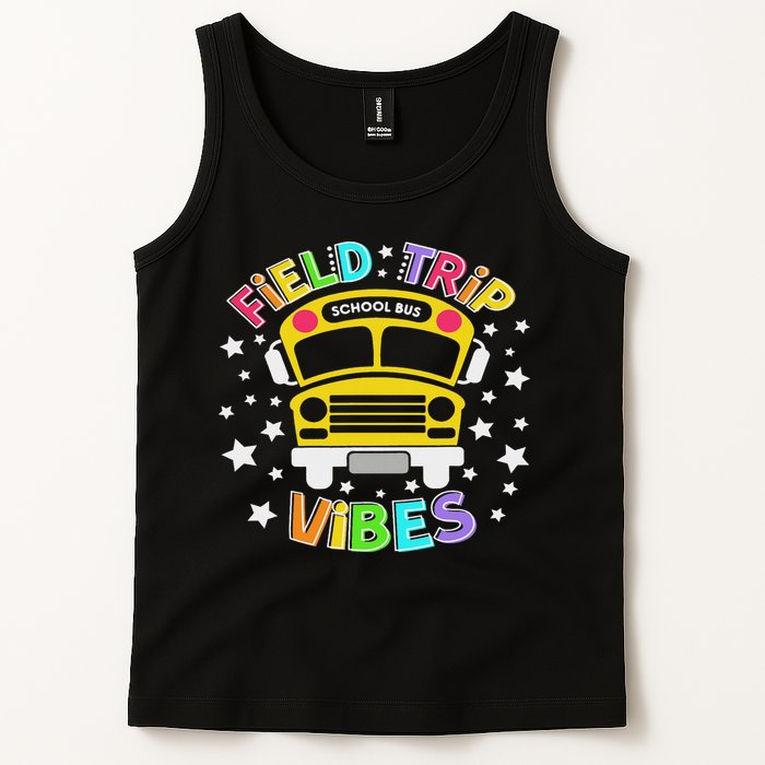 Field Trip Vibes Field Day School Bus Yellow Teacher Student Tank Top