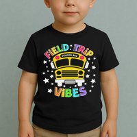 Field Trip Vibes Field Day School Bus Yellow Teacher Student Toddler T-Shirt