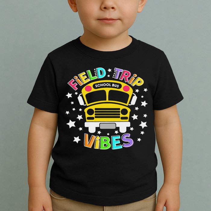 Field Trip Vibes Field Day School Bus Yellow Teacher Student Toddler T-Shirt