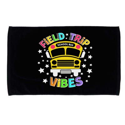 Field Trip Vibes Field Day School Bus Yellow Teacher Student Microfiber Hand Towel