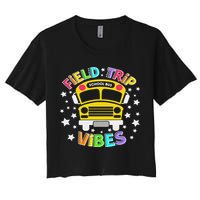 Field Trip Vibes Field Day School Bus Yellow Teacher Student Crop Top