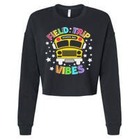 Field Trip Vibes Field Day School Bus Yellow Teacher Student Cropped Pullover Crew