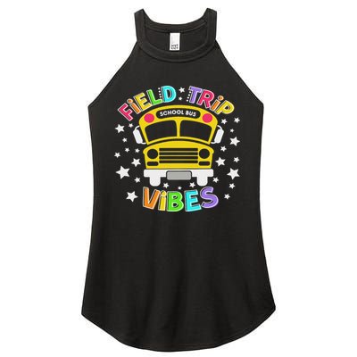 Field Trip Vibes Field Day School Bus Yellow Teacher Student Women's Perfect Tri Rocker Tank
