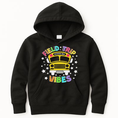 Field Trip Vibes Field Day School Bus Yellow Teacher Student Kids Hoodie