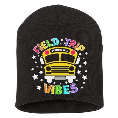 Field Trip Vibes Field Day School Bus Yellow Teacher Student Short Acrylic Beanie