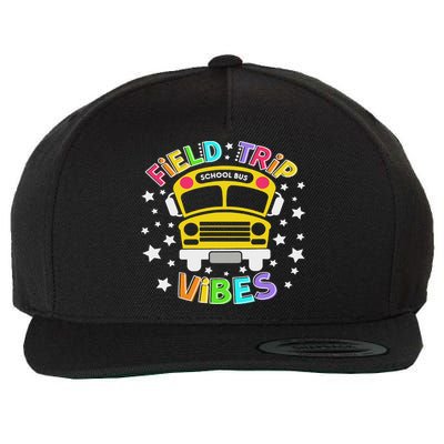 Field Trip Vibes Field Day School Bus Yellow Teacher Student Wool Snapback Cap