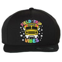 Field Trip Vibes Field Day School Bus Yellow Teacher Student Wool Snapback Cap