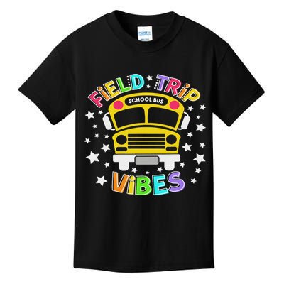 Field Trip Vibes Field Day School Bus Yellow Teacher Student Kids T-Shirt